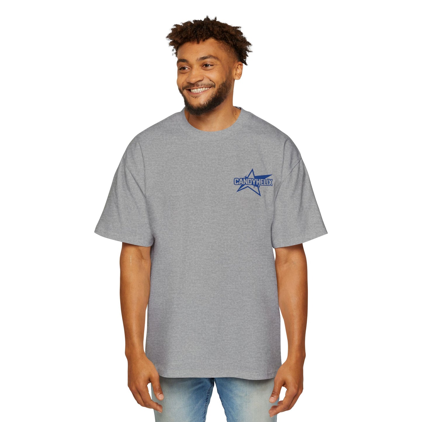 Candy Helix Brand Men's Heavy Oversized Tee, Casual Streetwear, Graphic Tee for Men, Gift for Him, Summer Fashion, Trendy Top