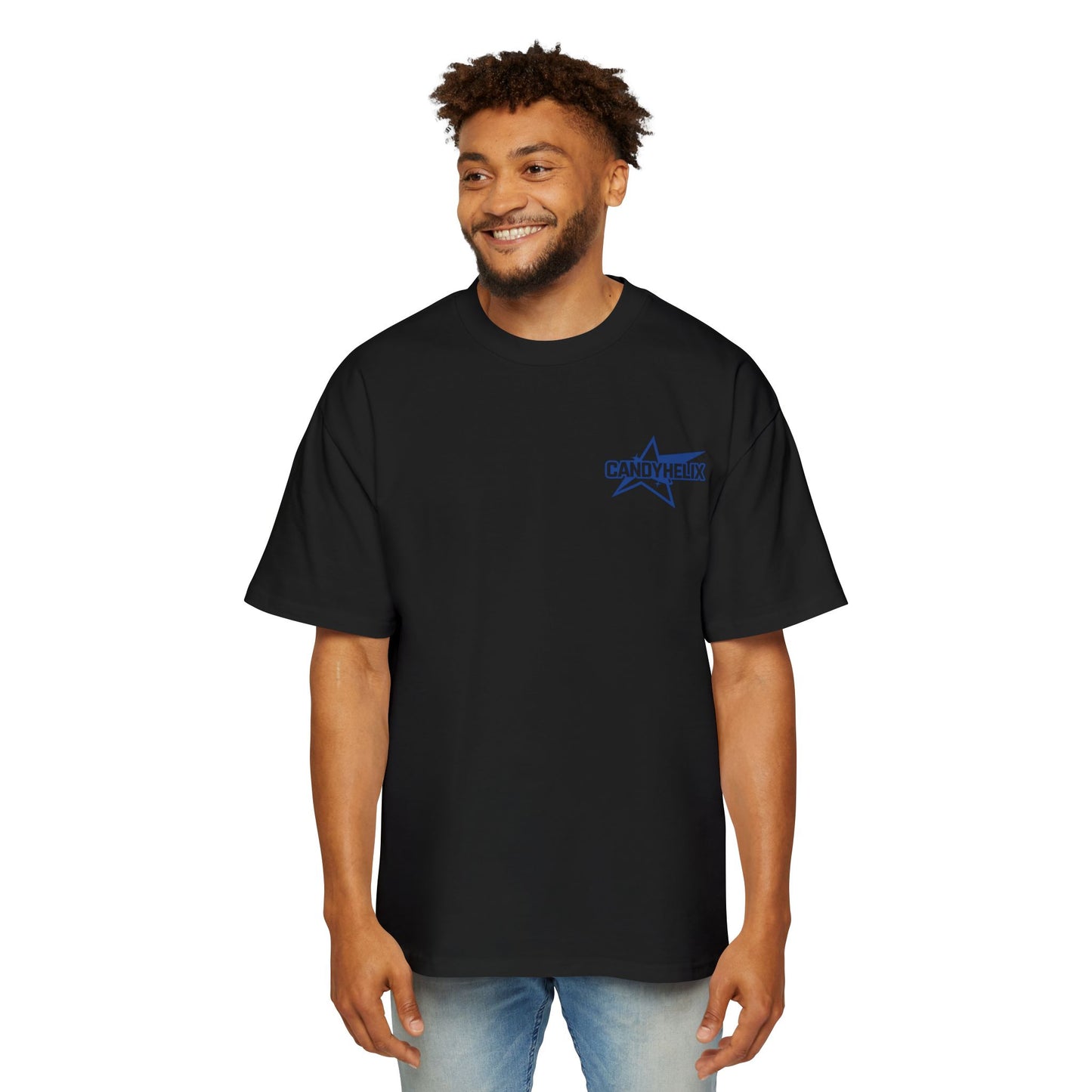 Candy Helix Brand Men's Heavy Oversized Tee, Casual Streetwear, Graphic Tee for Men, Gift for Him, Summer Fashion, Trendy Top