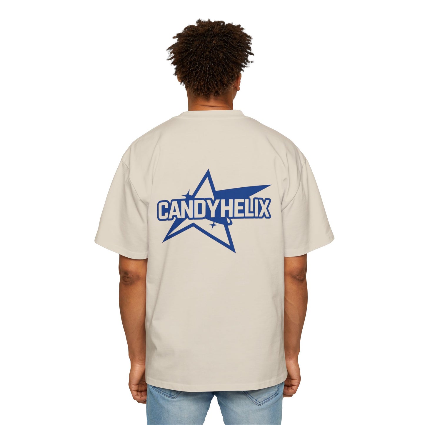 Candy Helix Brand Men's Heavy Oversized Tee, Casual Streetwear, Graphic Tee for Men, Gift for Him, Summer Fashion, Trendy Top