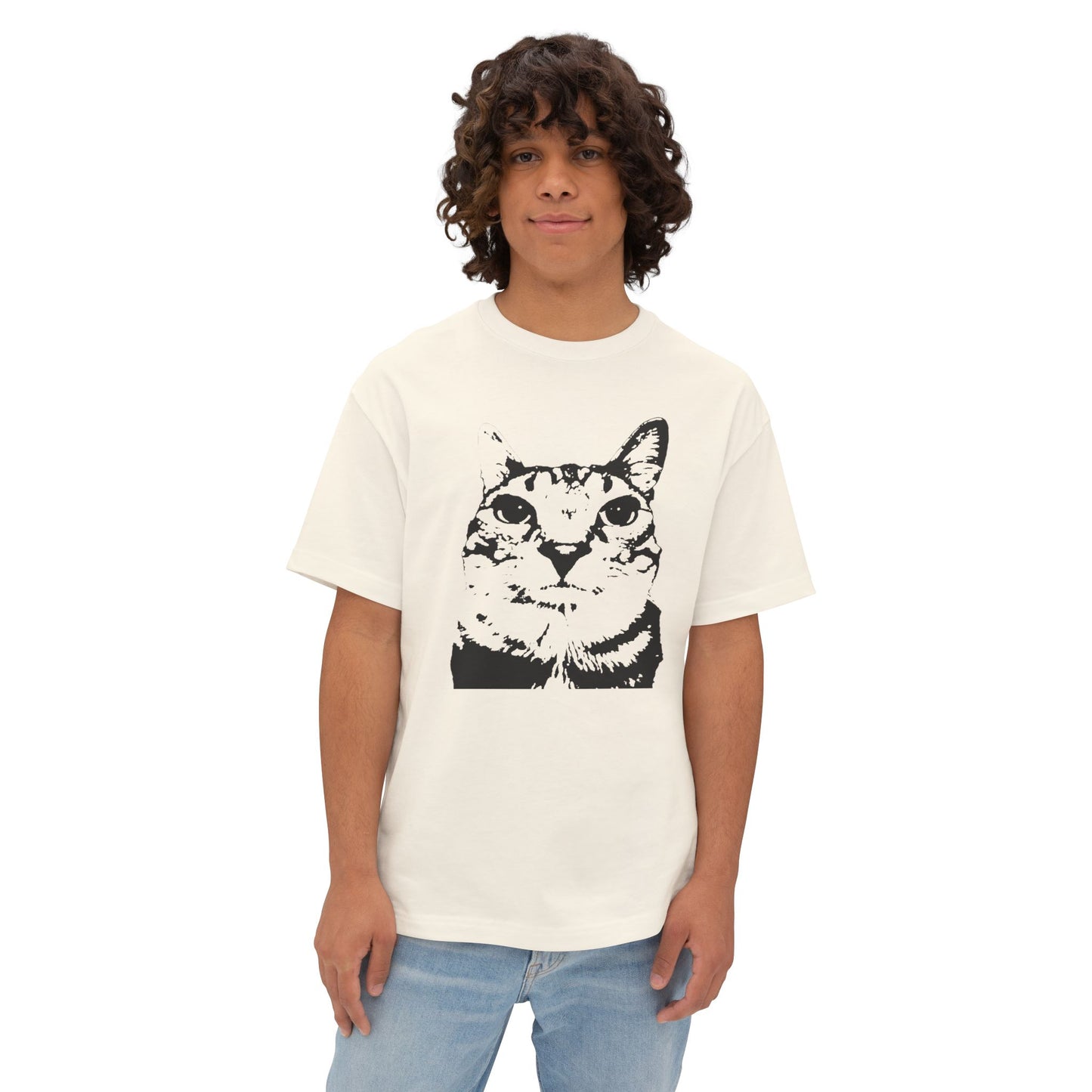 Cat Lover Unisex Oversized Boxy Tee, Cute Cat Graphic Shirt, Funny Cat Apparel, Gifts for Cat Owners, Casual Wear, Meme Funny Teen Brainrot