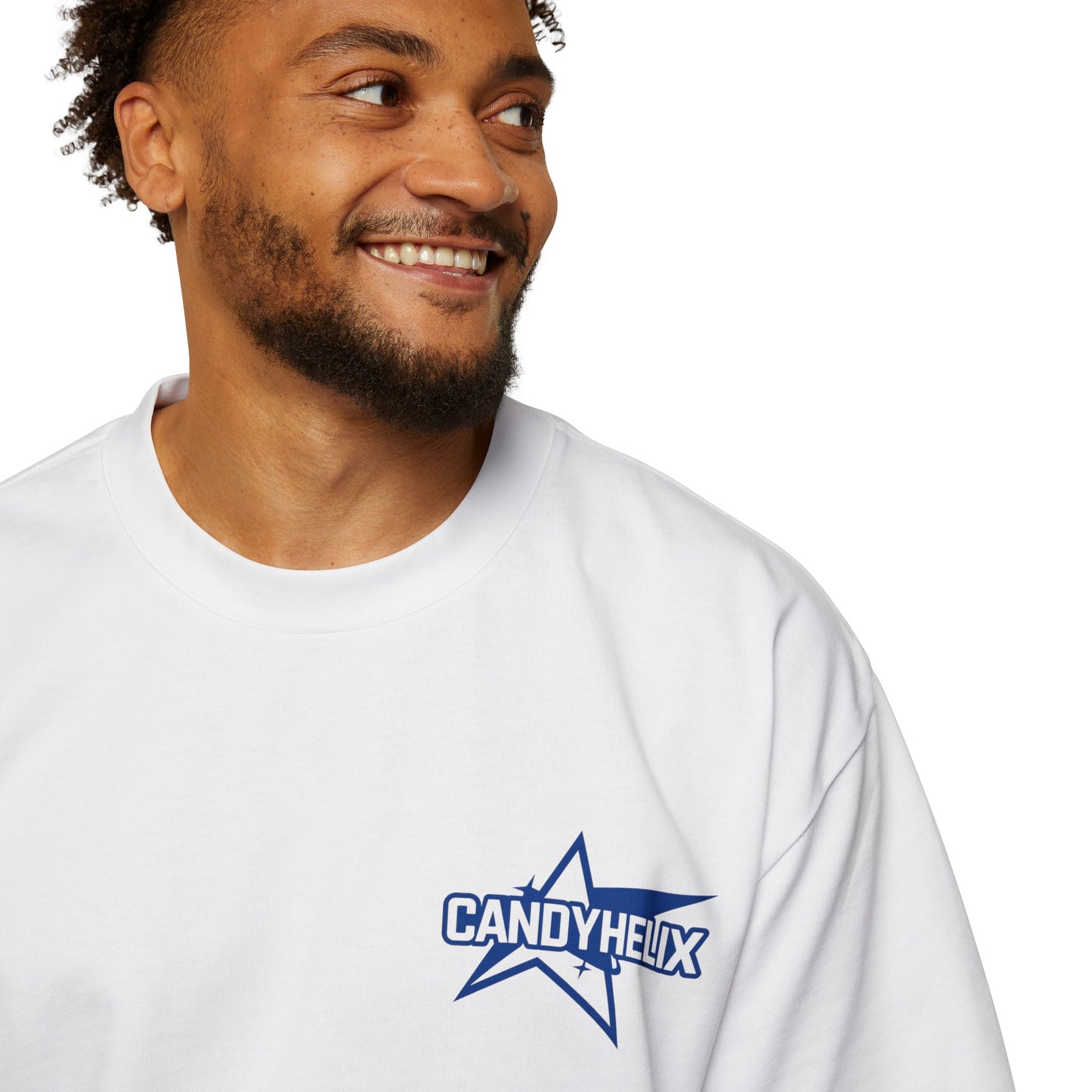 Candy Helix Brand Men's Heavy Oversized Tee, Casual Streetwear, Graphic Tee for Men, Gift for Him, Summer Fashion, Trendy Top