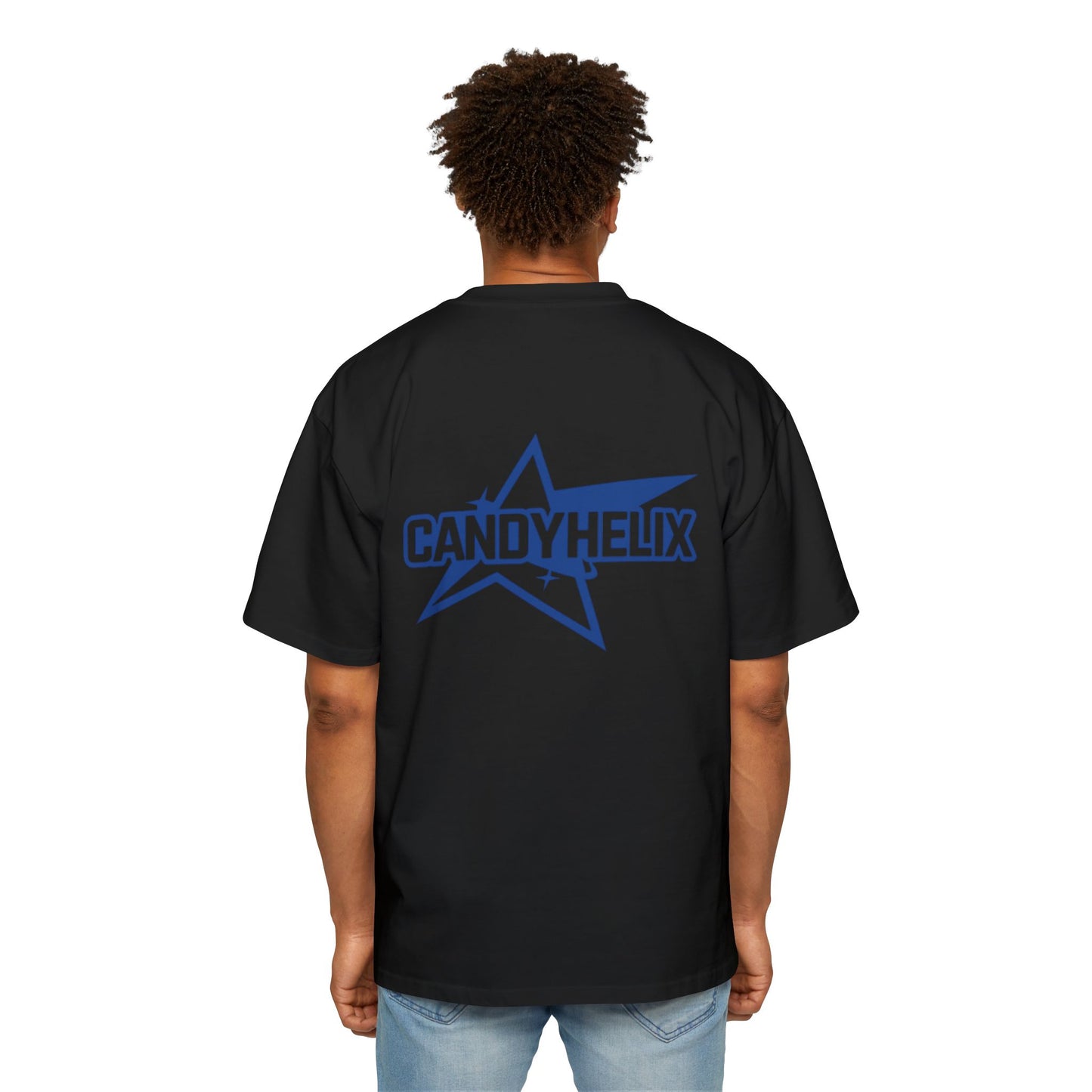 Candy Helix Brand Men's Heavy Oversized Tee, Casual Streetwear, Graphic Tee for Men, Gift for Him, Summer Fashion, Trendy Top