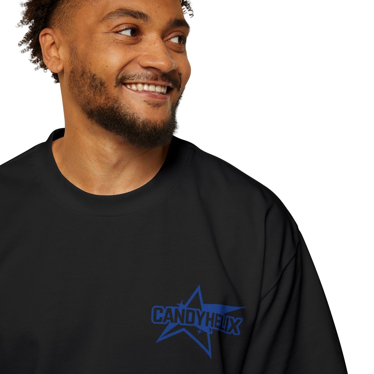 Candy Helix Brand Men's Heavy Oversized Tee, Casual Streetwear, Graphic Tee for Men, Gift for Him, Summer Fashion, Trendy Top