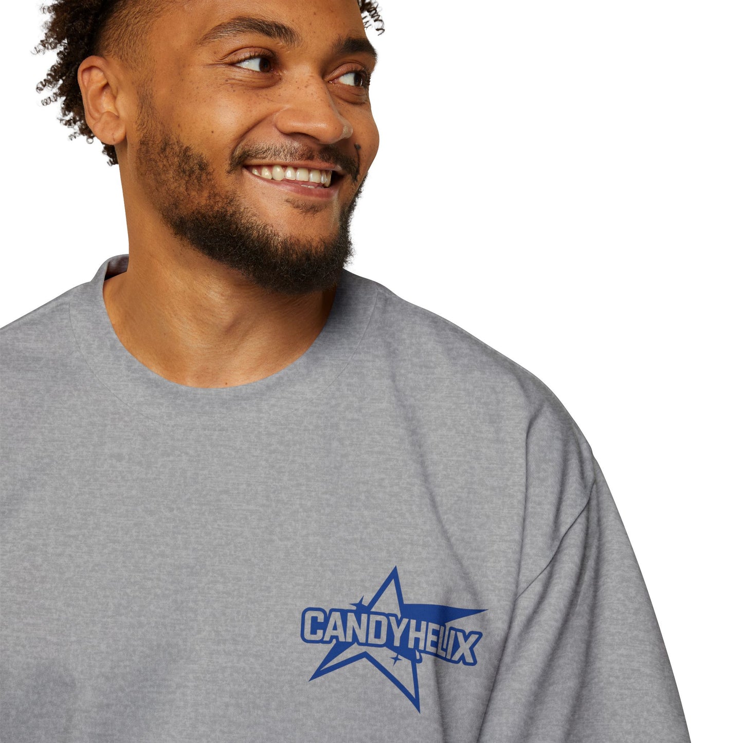 Candy Helix Brand Men's Heavy Oversized Tee, Casual Streetwear, Graphic Tee for Men, Gift for Him, Summer Fashion, Trendy Top