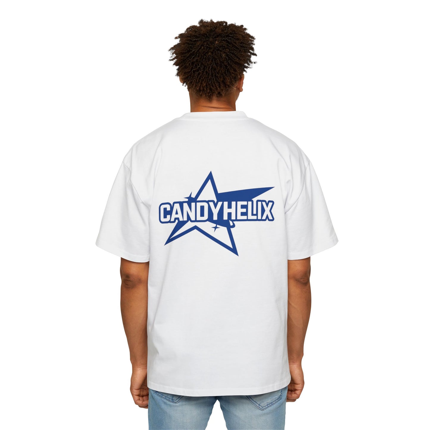 Candy Helix Brand Men's Heavy Oversized Tee, Casual Streetwear, Graphic Tee for Men, Gift for Him, Summer Fashion, Trendy Top