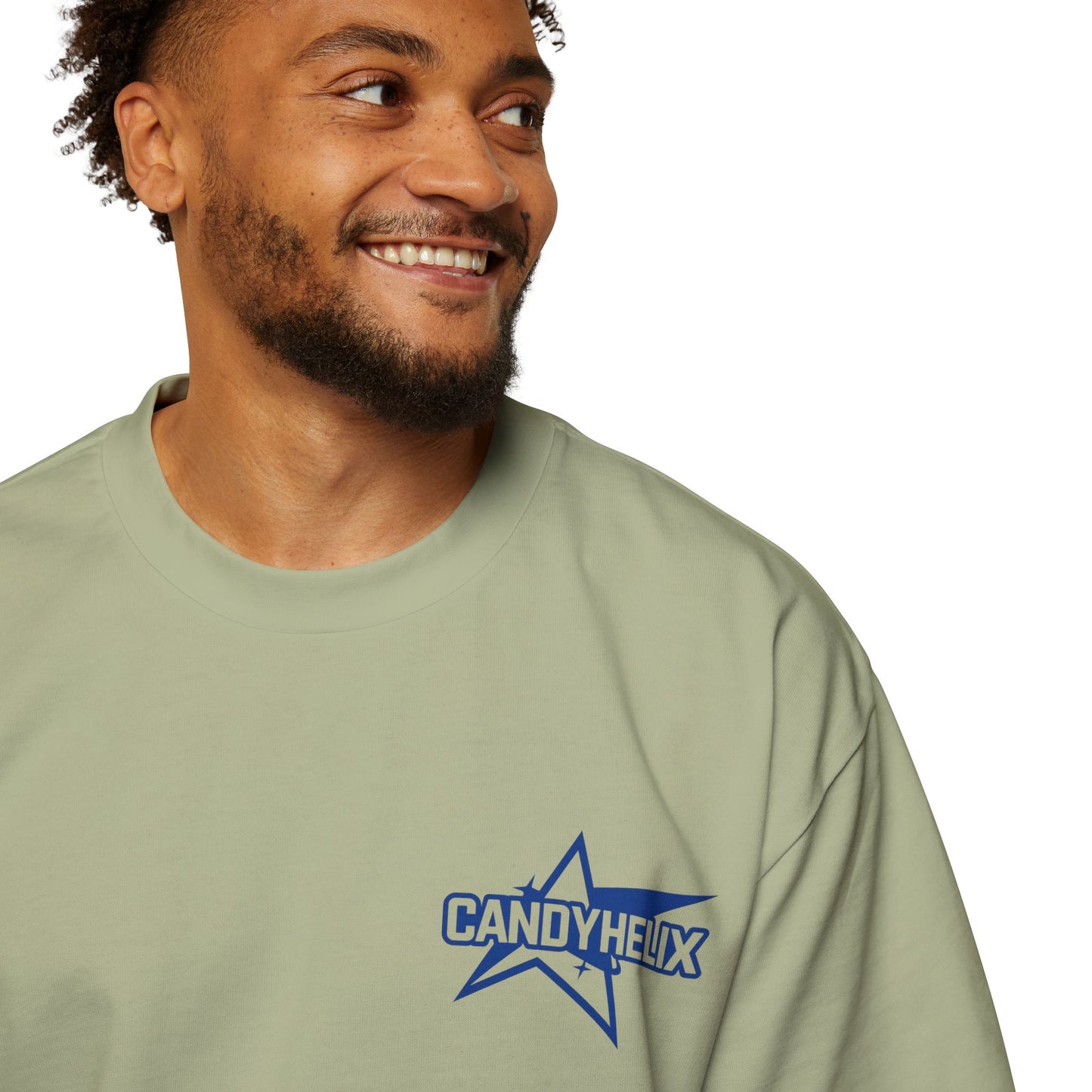 Candy Helix Brand Men's Heavy Oversized Tee, Casual Streetwear, Graphic Tee for Men, Gift for Him, Summer Fashion, Trendy Top