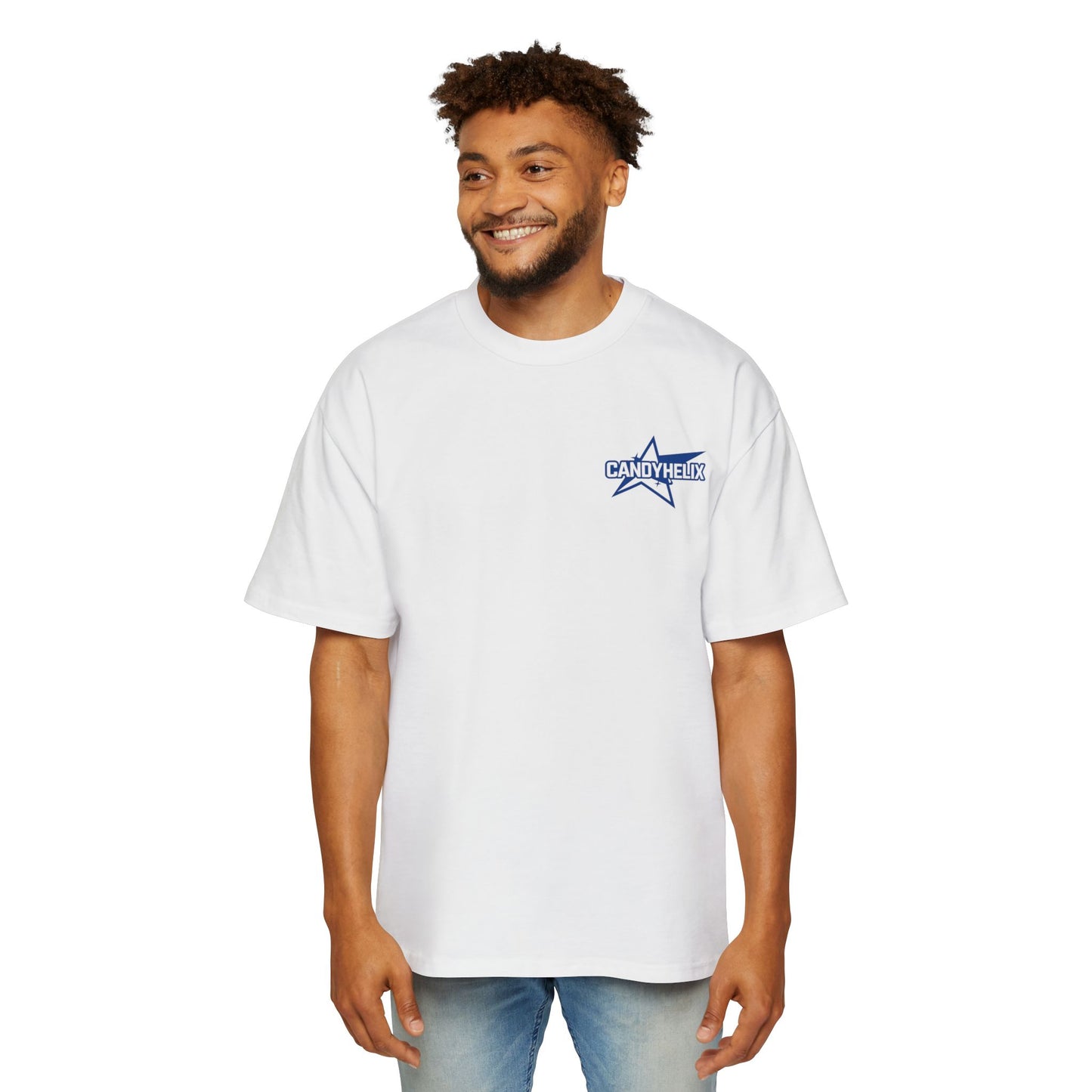 Candy Helix Brand Men's Heavy Oversized Tee, Casual Streetwear, Graphic Tee for Men, Gift for Him, Summer Fashion, Trendy Top