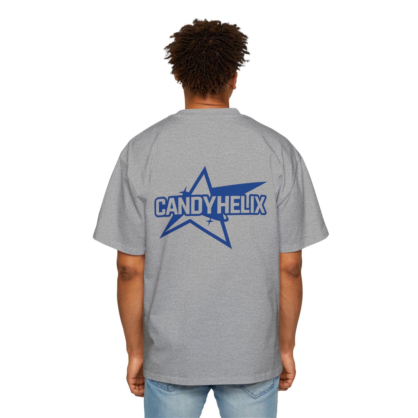 Candy Helix Brand Men's Heavy Oversized Tee, Casual Streetwear, Graphic Tee for Men, Gift for Him, Summer Fashion, Trendy Top